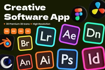 Aplicativo de software criativo Pacote de Illustration 3D