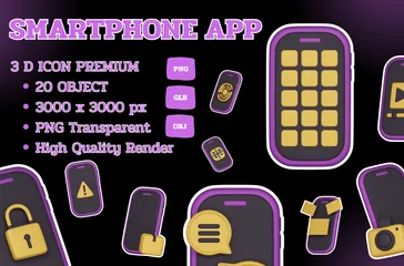 Aplicativo para smartphone Pacote de Icon 3D