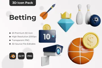 Apostas Pacote de Icon 3D