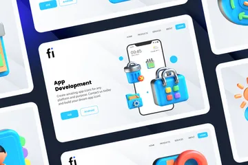 App Development 3D Icon Pack