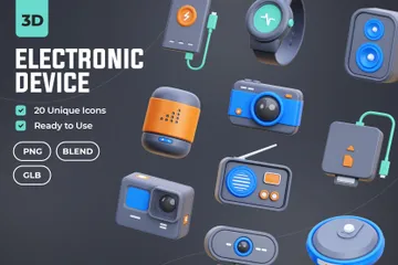 Appareil électronique Pack 3D Icon