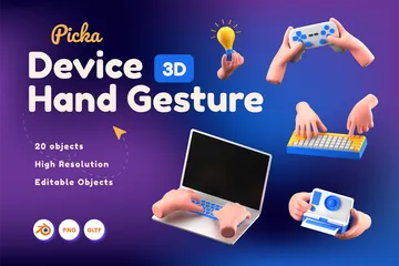 Geste de la main de l'appareil Pack 3D Icon
