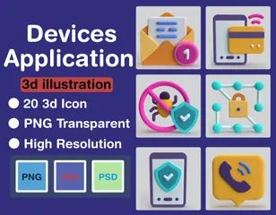 Applications des appareils Pack 3D Icon