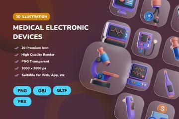 Appareils électroniques médicaux Pack 3D Icon