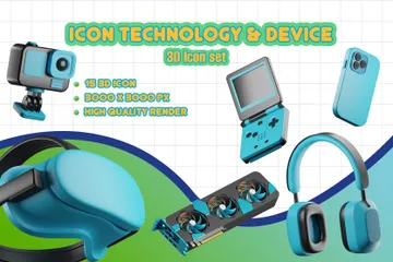 Technologie et appareils Pack 3D Icon