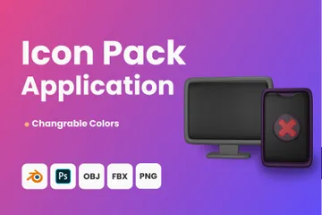Téléphone d'application Pack 3D Icon