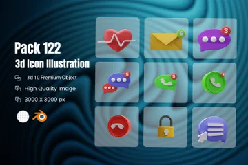 Application d'interface utilisateur Pack 3D Icon