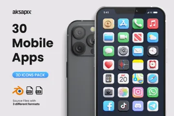 Application mobile Pack 3D Icon