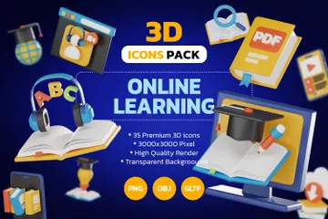 Apprentissage en ligne Pack 3D Icon