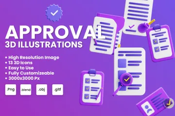 Approbation Pack 3D Icon