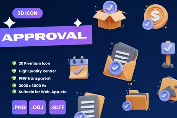 Approbation Pack 3D Icon