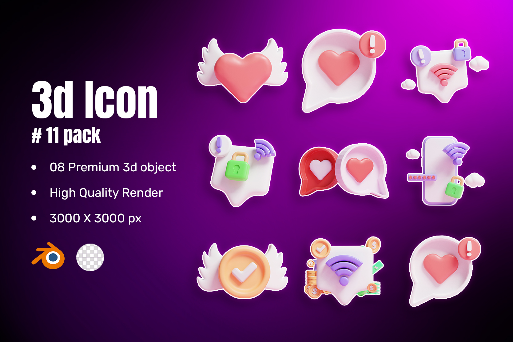 premium-approved-sign-3d-illustration-pack-from-network-communication