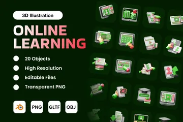 Aprender en línea Paquete de Icon 3D