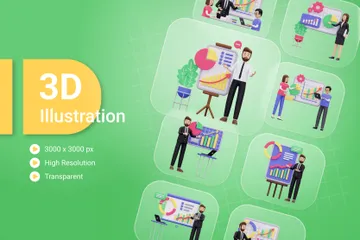 Apresentação de negócios Pacote de Illustration 3D