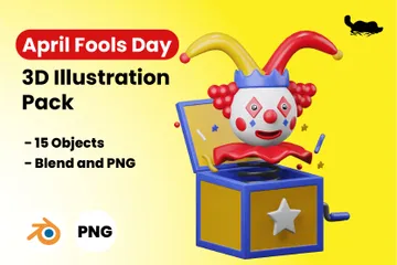 April Fools Day 3D Illustration Pack