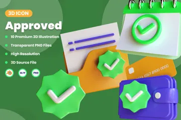Aprovado Pacote de Icon 3D