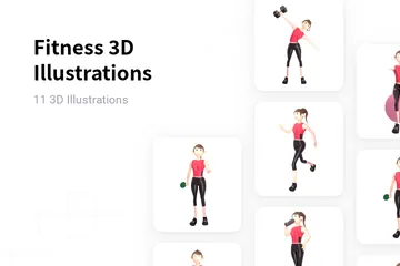Fitness Pacote de Illustration 3D