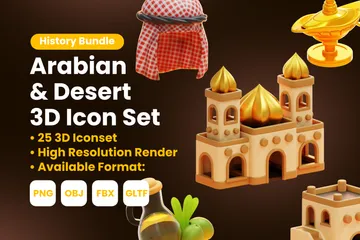 ARABIAN & DESERT 3D Icon Pack