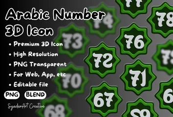 Arabic Number 3D Icon Pack