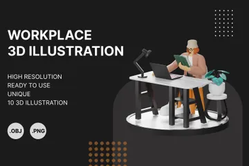 Arbeitsbereiche 3D Illustration Pack