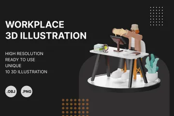 Arbeitsbereiche 3D Illustration Pack