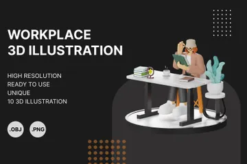 Arbeitsplätze 3D Illustration Pack
