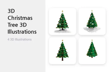 Árbol de Navidad Paquete de Illustration 3D