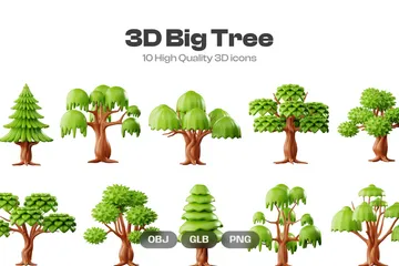 Árbol grande Paquete de Icon 3D