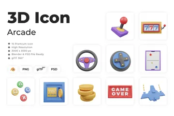 Arcade 3D Icon Pack