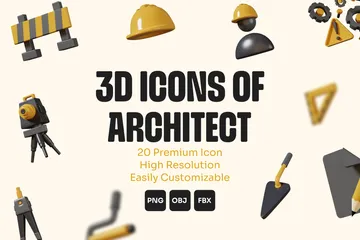 Architecte Pack 3D Icon