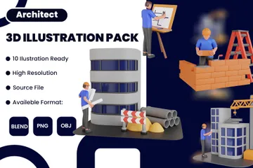 Architecte Pack 3D Illustration