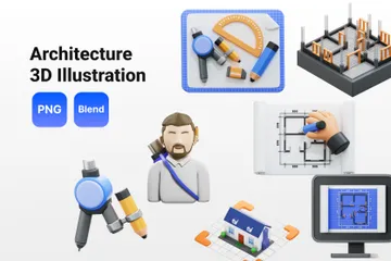 Architecture Pack 3D Icon