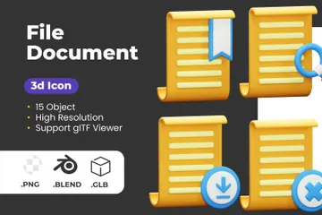 Archivo Documento Paquete de Icon 3D