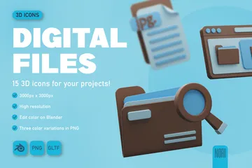 Archivos digitales Paquete de Icon 3D