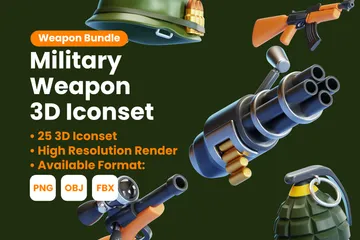 Arma Militar Pacote de Icon 3D
