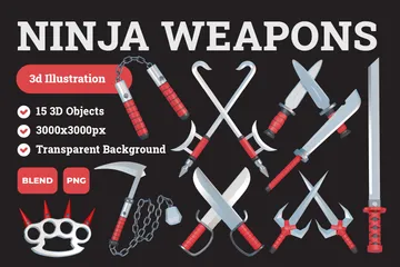 Armas ninjas Pacote de Icon 3D