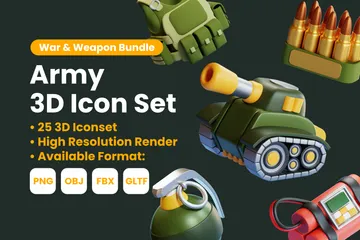 Armée Pack 3D Icon