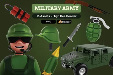 Armée Militaire Pack 3D Icon