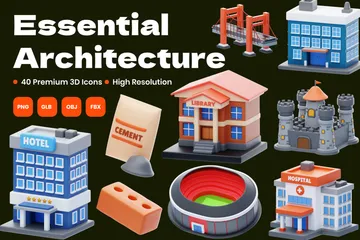 Arquitectura Paquete de Icon 3D