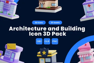 Arquitectura y construcción Paquete de Icon 3D