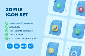 Arquivo Pacote de Icon 3D
