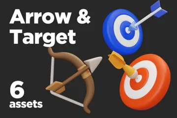 Arrow And Target 3D Icon Pack