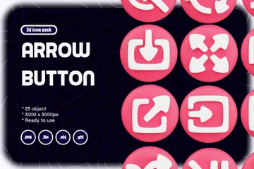 Arrow Button 3D Icon Pack