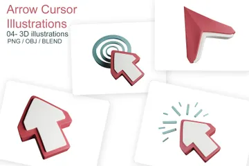 Arrow Cursor 3D Icon Pack