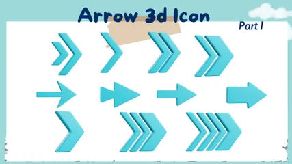 Arrow Part 1 3D Icon Pack