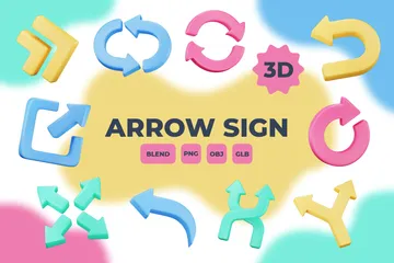 Arrow Sign 3D Icon Pack