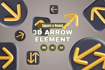 Arrow Sign 3D Icon Pack