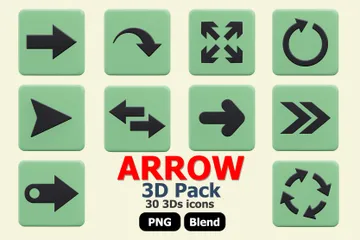 Arrows 3D Icon Pack