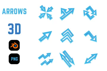 Arrows 3D Icon Pack