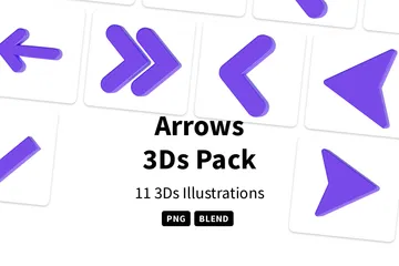 Arrows 3D Icon Pack